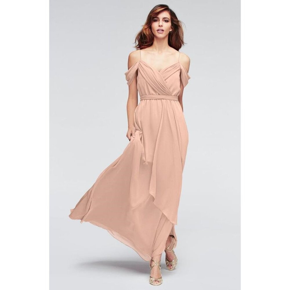 WATTERS & WATTERS Women's Linden 1504 Bridesmaid Dress Size 10 In Peach
